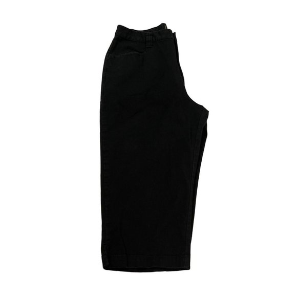 LEE JEANS Women's 12 Petite Denim Cotton Stretch Notched Zippers Pockets Black - Picture 7 of 12